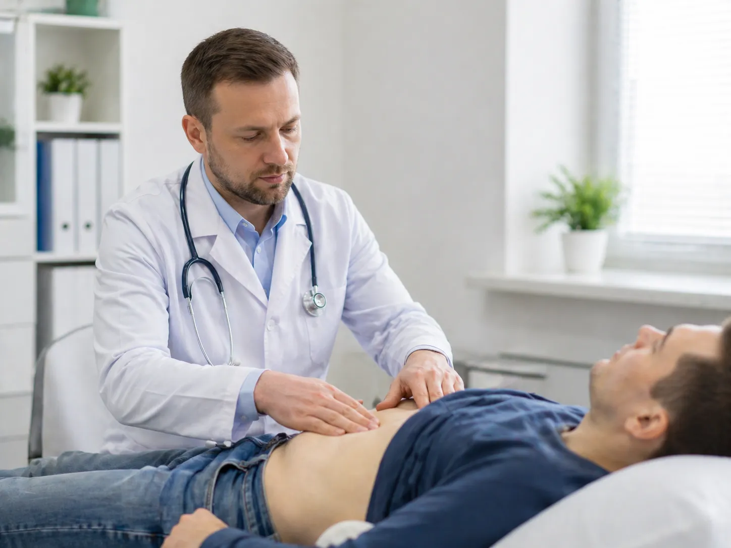 Обследование органов живота